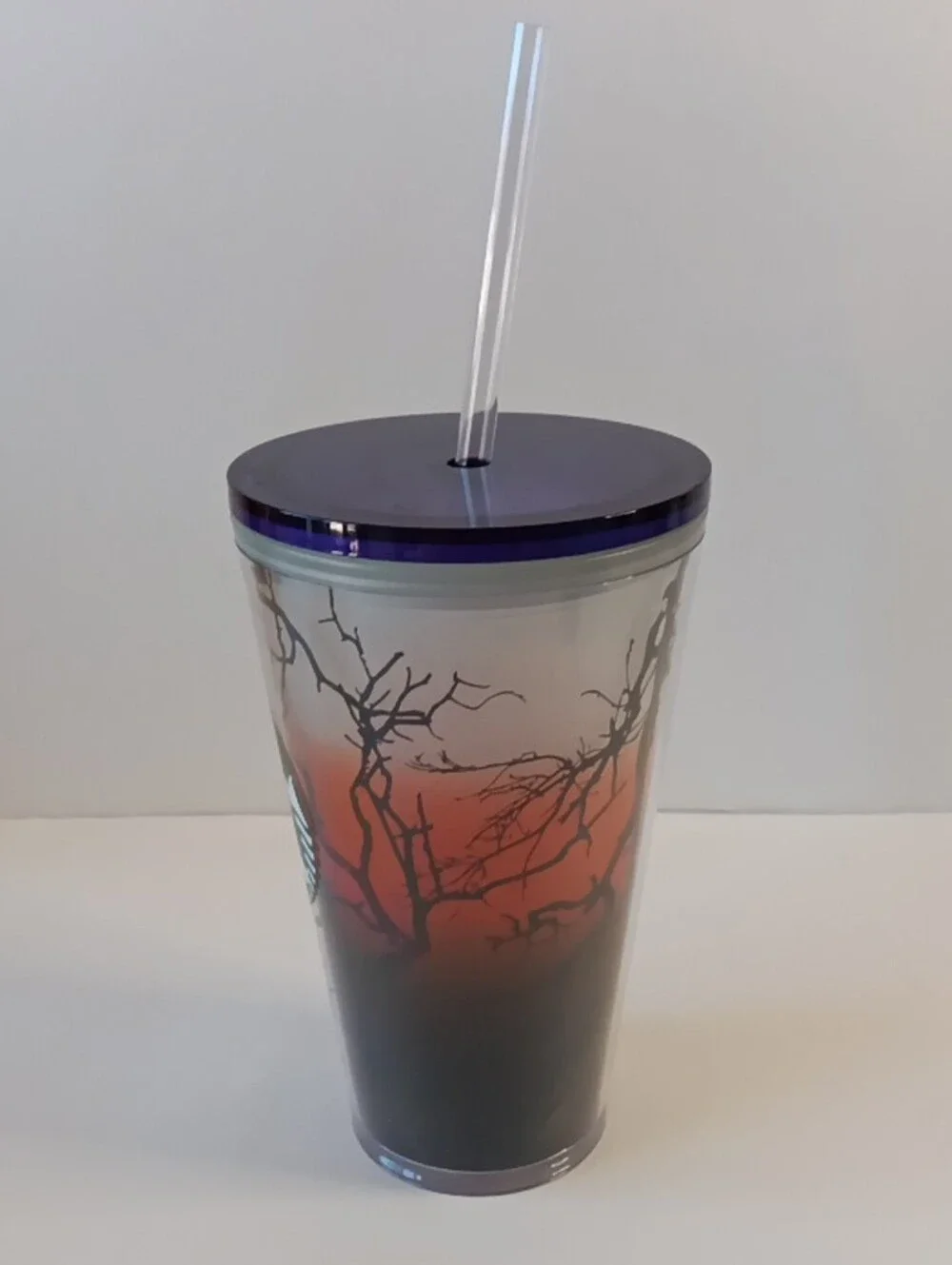 Starbucks Green Logo Gradient Tumbler with Purple Lid